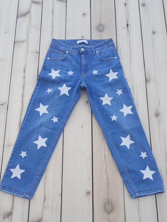 Rinascimento Denim - Rinascimento Denim Jeans with White Star Print
